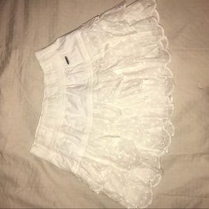 Hollister white ruffle skirt
